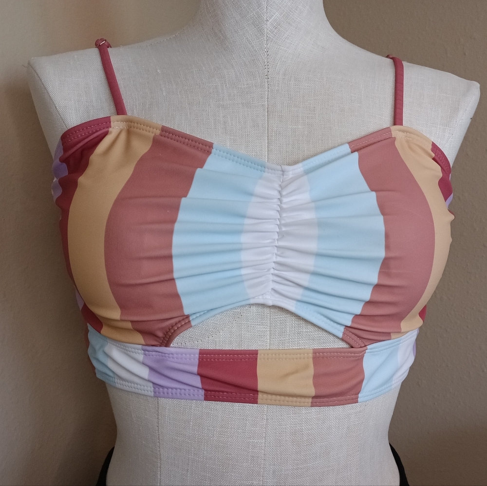 Cute stripe bikini shein sz Large